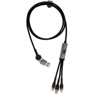 Logotrade promotional merchandise picture of: SCX.design C53 100W 5-in-1 rPET ultra fast charging cable