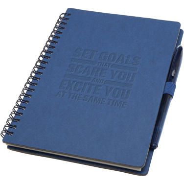 Logo trade promotional merchandise image of: Slate reusable soft cover notebook and pen set (black ink)