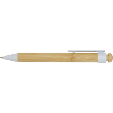 Logo trade corporate gifts picture of: Rattan bamboo and recycled plastic ballpoint pen (black ink)