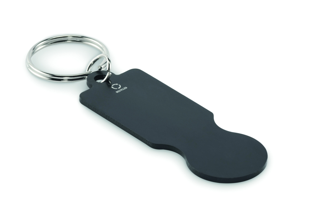 Logotrade promotional item picture of: Key ring with trolley token