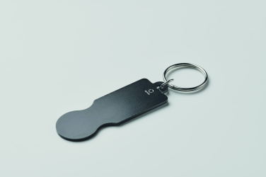Logo trade business gifts image of: Key ring with trolley token