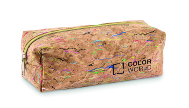Logotrade promotional giveaway image of: Coloured cork pencil case