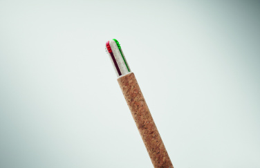 Logotrade promotional giveaways photo of: Cork 4-colour ink ball pen