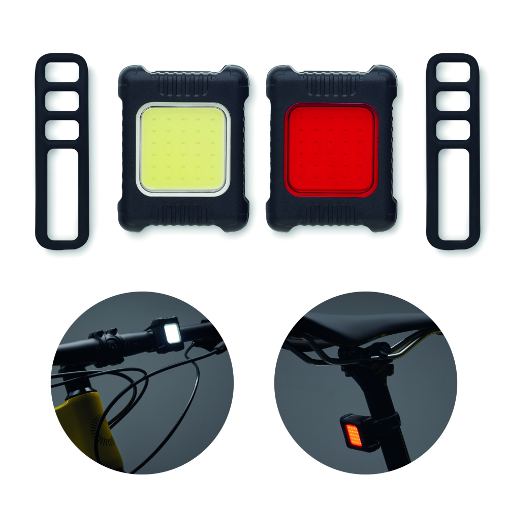 Logo trade promotional items picture of: Rechargeable bike light set