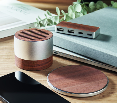 Logo trade promotional giveaway photo of: Recycled aluminium speaker