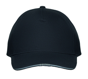 Logo trade business gift photo of: 5 panel LED cotton cap 220gr/m²