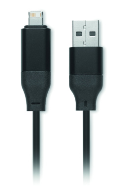 Logo trade promotional merchandise picture of: Key ring with 4 in 1 60W cable