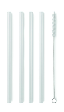 Logotrade promotional merchandise picture of: 4 reusable glass straws