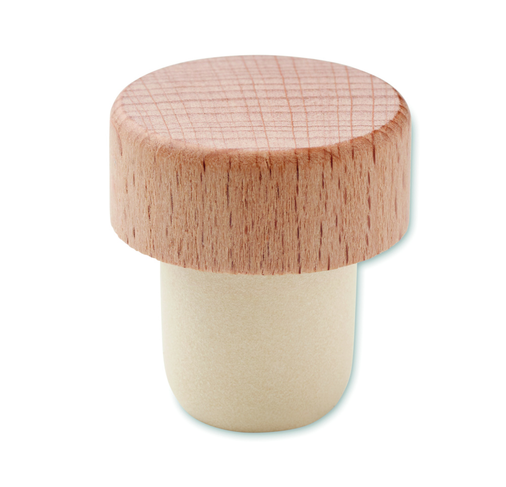 Logotrade corporate gift image of: Beech wood bottle stopper