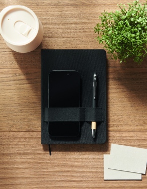 Logo trade business gift photo of: A5 RPET notebook with pen