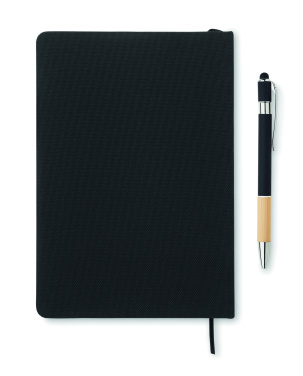 Logotrade promotional item picture of: A5 RPET notebook with pen