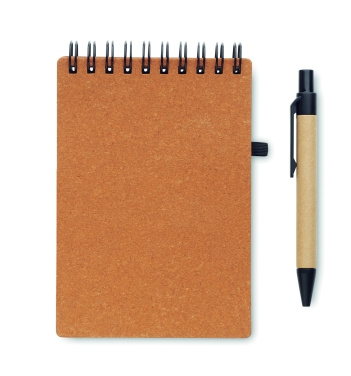 Logo trade promotional items picture of: Recycled notebook with ball pen