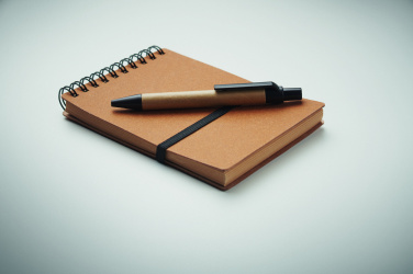 Logo trade promotional gifts image of: Recycled notebook with ball pen