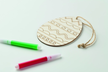 Logotrade promotional product picture of: Wooden egg painting set