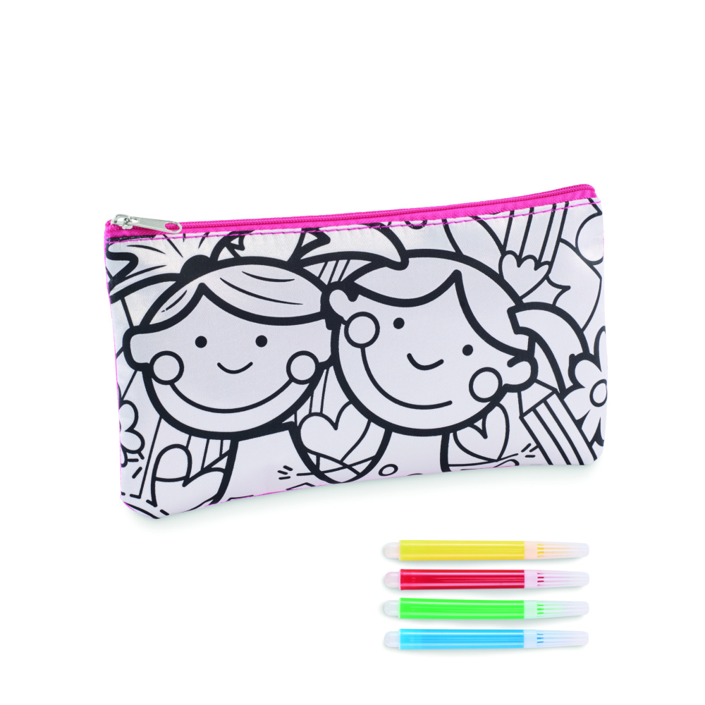Logo trade promotional gift photo of: Pencil case with markers