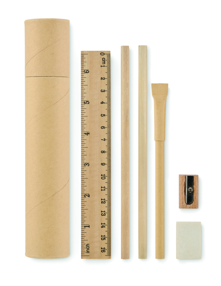Logo trade advertising products picture of: Paper tube stationery set