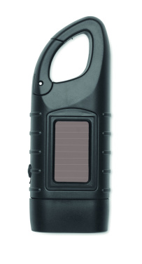 Logotrade promotional giveaway image of: Solar torch with dynamo crank
