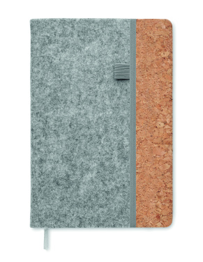 Logo trade advertising products image of: A5 RPET cork notebook