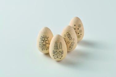 Logo trade promotional merchandise image of: Wooden eggs painting set