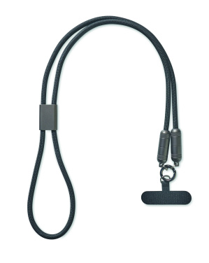 Logo trade promotional gifts picture of: 60W phone holder lanyard cable