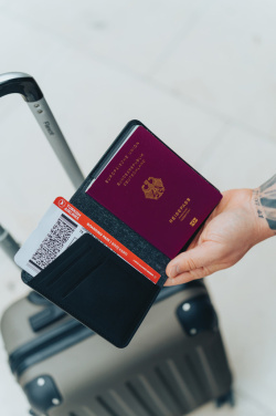 Logo trade advertising products picture of: Trackmate RCS rpolyester passport holder worldwide locating