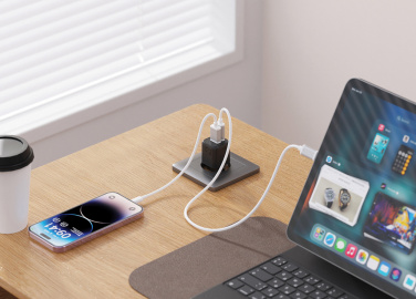 Logotrade corporate gift picture of: Urban Vitamin Monterey RCS recycled plastic 20W GAN charger