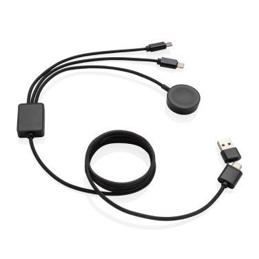 Logotrade promotional item picture of: Terra RCS rPET 6-in-1 charging cable with watch charger