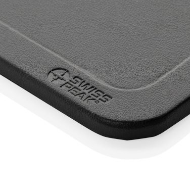 Logo trade promotional product photo of: Swiss Peak 3 in 1 RCS recycled PU wireless charger desk tray