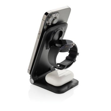 Logotrade advertising product picture of: Powerpal 3 in 1 RCS recycled plastic 15W charger