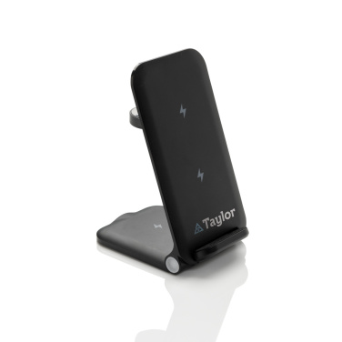 Logo trade business gifts image of: Powerpal 3 in 1 RCS recycled plastic 15W charger