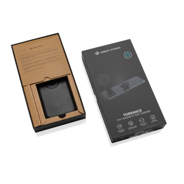 Logo trade promotional merchandise image of: Urban Vitamin Torrance 3 in 1 magnetic 15W charger