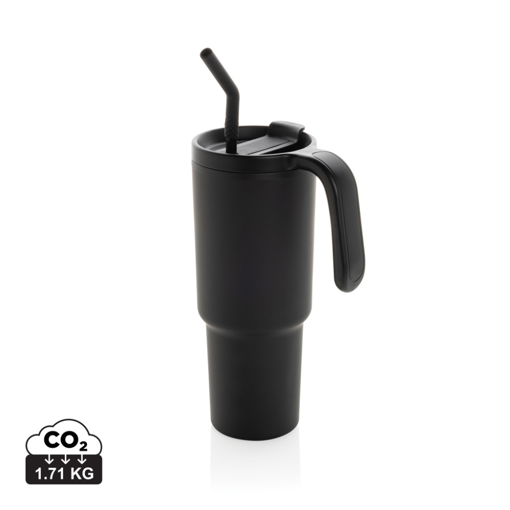 Logo trade promotional merchandise picture of: Graphic 360 RCS certified recycled steel tumbler 900ml