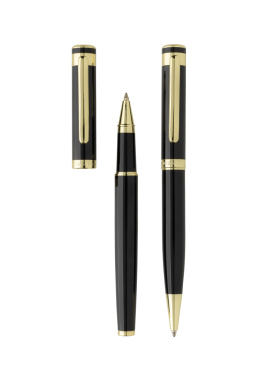 Logotrade promotional giveaway image of: Swiss Peak Luca RCS recycled brass deluxe pen set
