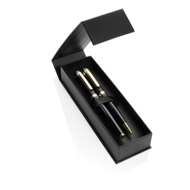 Logo trade promotional giveaways picture of: Swiss Peak Luca RCS recycled brass deluxe pen set