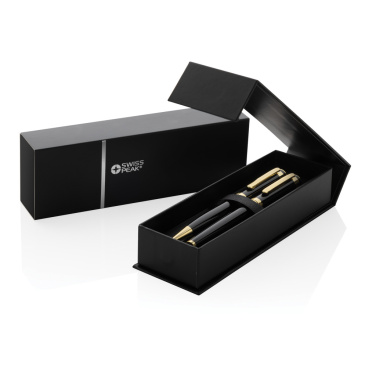Logo trade promotional gift photo of: Swiss Peak Luca RCS recycled brass deluxe pen set