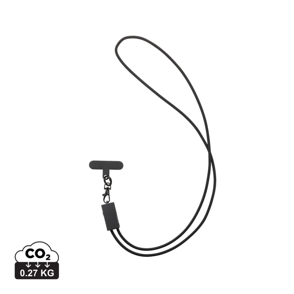 Logotrade promotional merchandise image of: Terra RCS recycled PET phone cord with dual charge cable