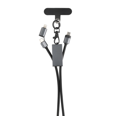 Logotrade promotional gift image of: Terra RCS recycled PET phone cord with dual charge cable