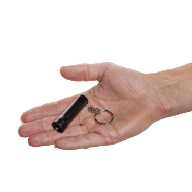 Logo trade promotional gifts image of: Flash RCS recycled aluminium keychain torch