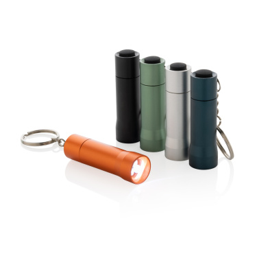Logo trade promotional product photo of: Flash RCS recycled aluminium keychain torch