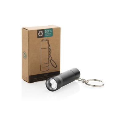 Logotrade corporate gift picture of: Flash RCS recycled aluminium keychain torch