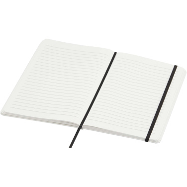 Logo trade promotional items image of: Holm A5 stone paper hard cover notebook with lined pages