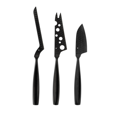 Logotrade promotional products photo of: BOSKA Cheese Knife Set Monaco+ Black