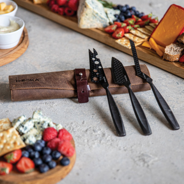 Logo trade promotional gift photo of: BOSKA Cheese Knife Set Monaco+ Black