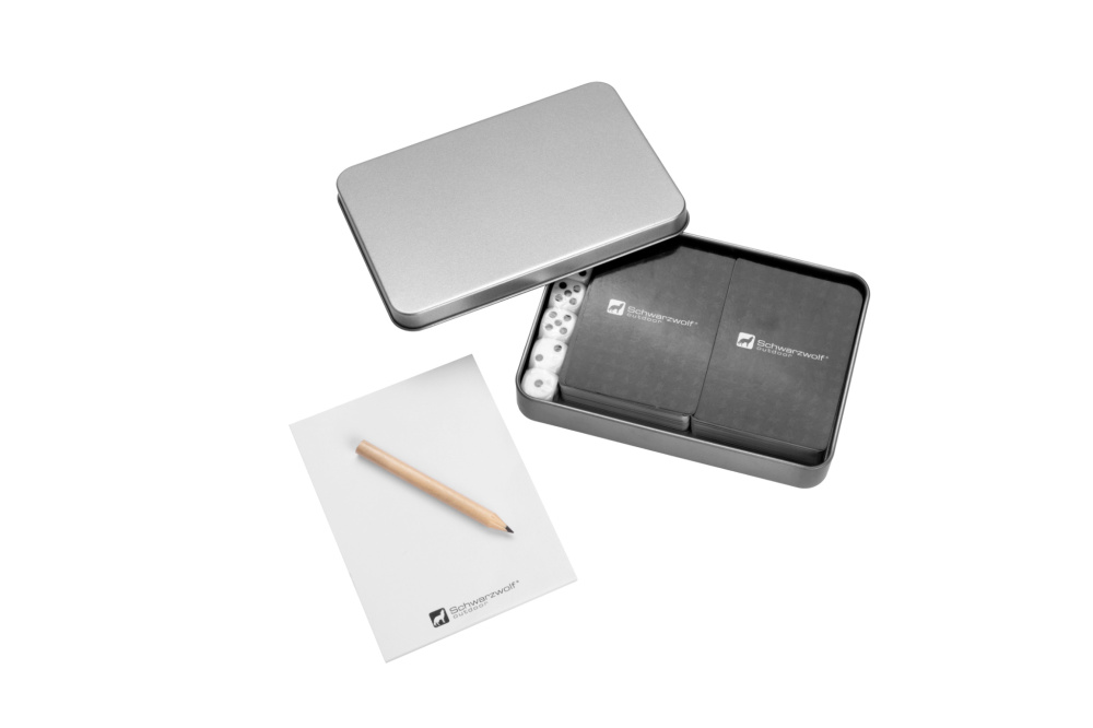 Logotrade business gifts photo of: Set of playing cards and dice MURRAY Schwarzwolf