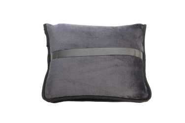 Logotrade corporate gift picture of: Blanket and pillow 2 in 1 AMIATA Schwarzwolf