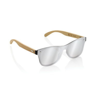 Logotrade promotional merchandise picture of: Prism RCS recycled plastic sunglasses with bamboo frame