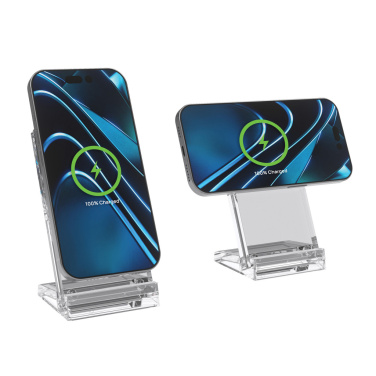 Logo trade promotional gifts picture of: Magcharge 15W magnetic wireless charging stand