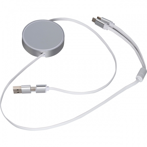 Logotrade promotional item image of: Charging cable made from recycled aluminum Ostend