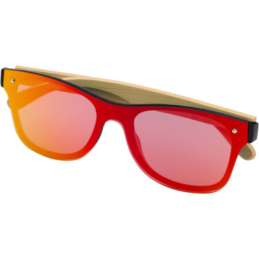 Logo trade corporate gift photo of: Tan sunglasses with bamboo temples