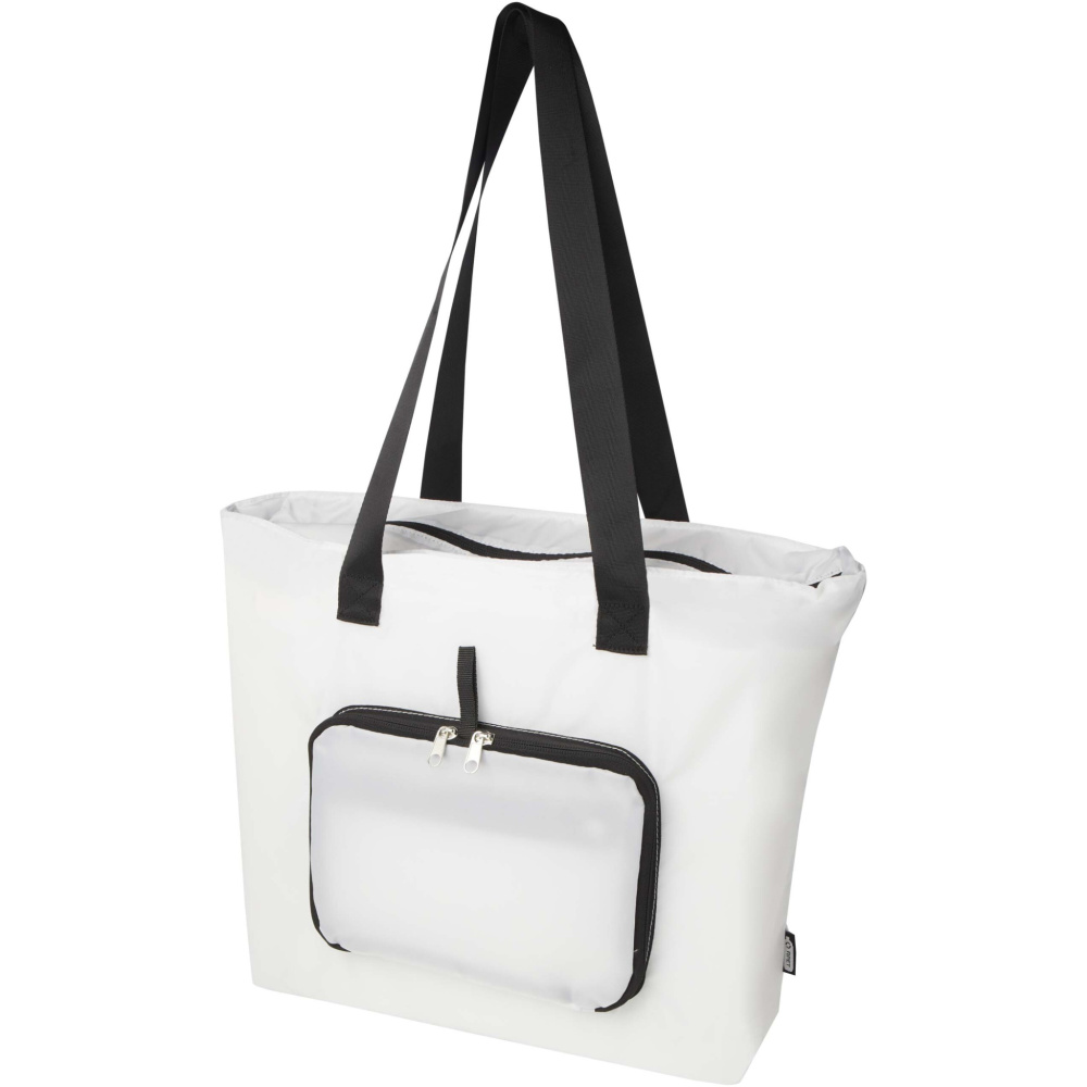 Logo trade promotional gifts image of: EcoFold RPET foldable tote bag 16L